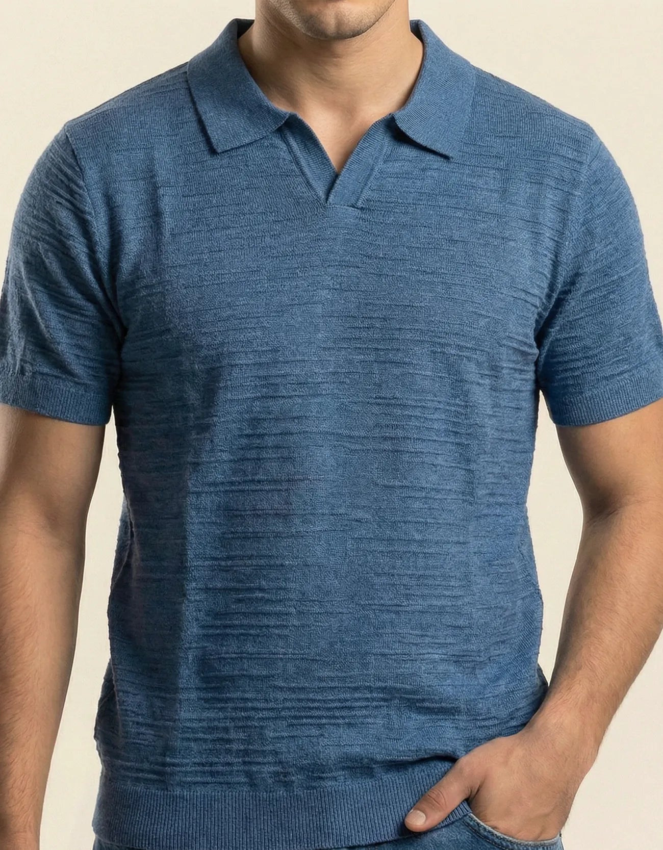 ROD TEXTURED JOHNNY COLLAR