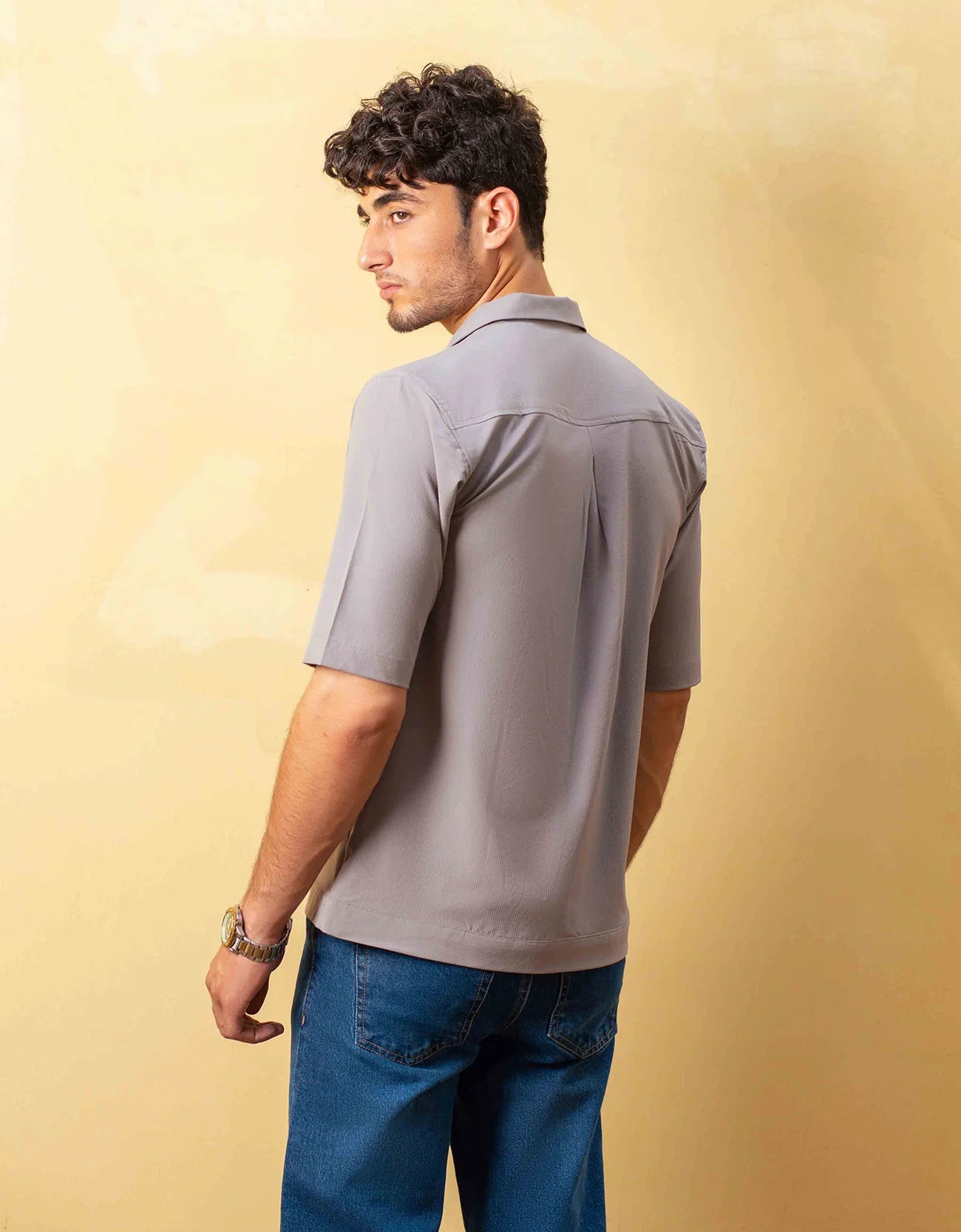 MEN’S BOXY FIT FLAP POCKETS SHIRT