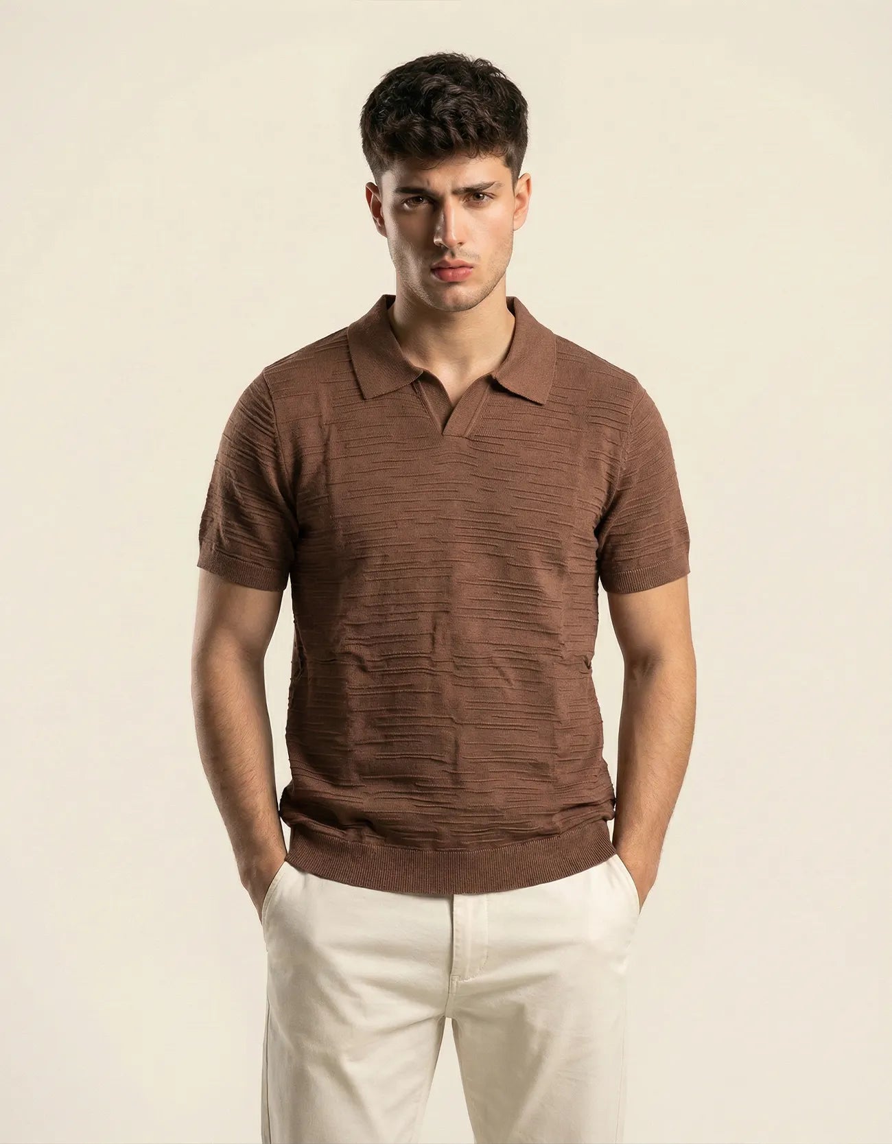 ROD TEXTURED JOHNNY COLLAR