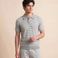 MEN'S STRIPED KNIT POLO