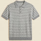 MEN'S STRIPED KNIT POLO