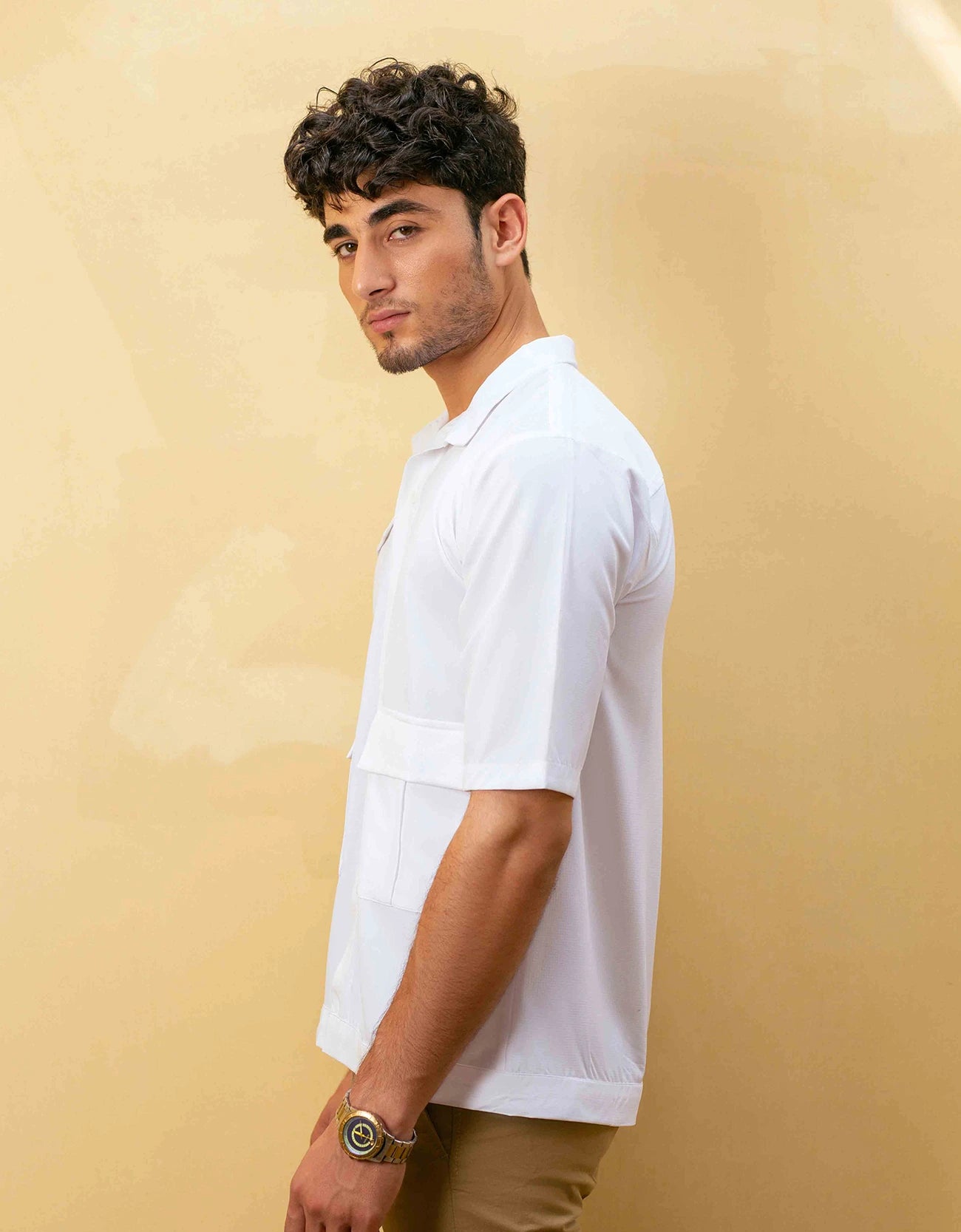 MEN’S BOXY FIT FLAP POCKETS SHIRT