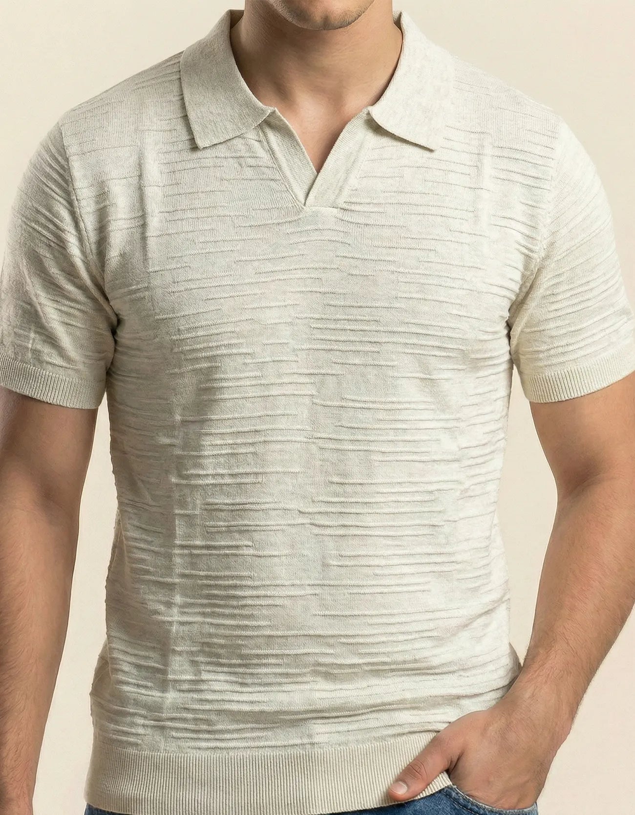 ROD TEXTURED JOHNNY COLLAR