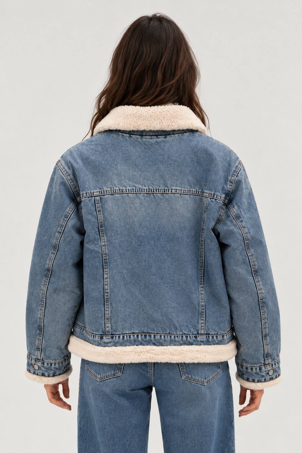 CONTRAST TRIM DENIM JACKET