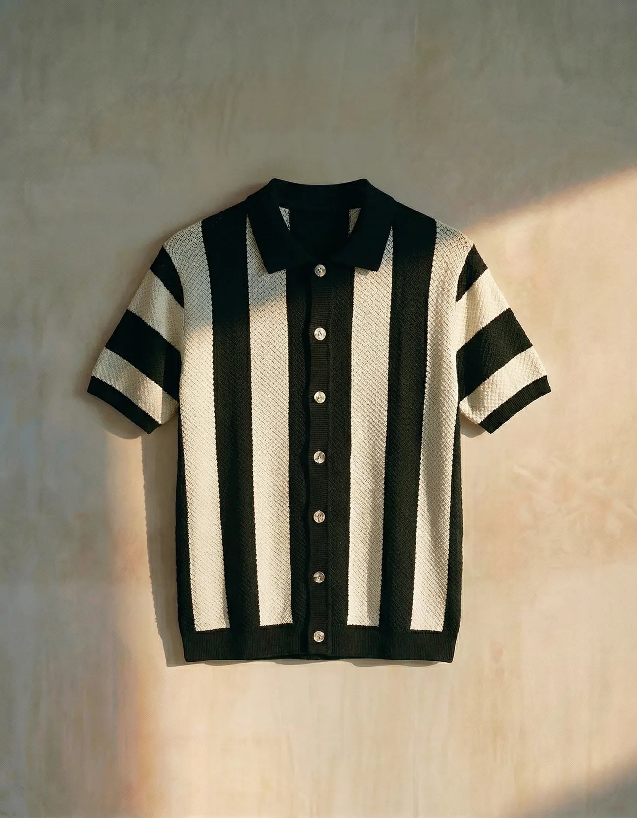 JACQUARD TEXTURE KNITTED SHIRT