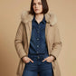 FAUX FUR HOODED PUFFER