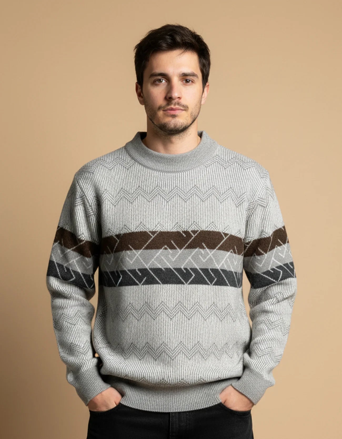 JACQUARD TEXTURED SWEATSHIRT