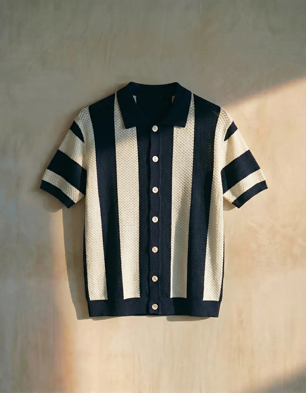 JACQUARD TEXTURE KNITTED SHIRT