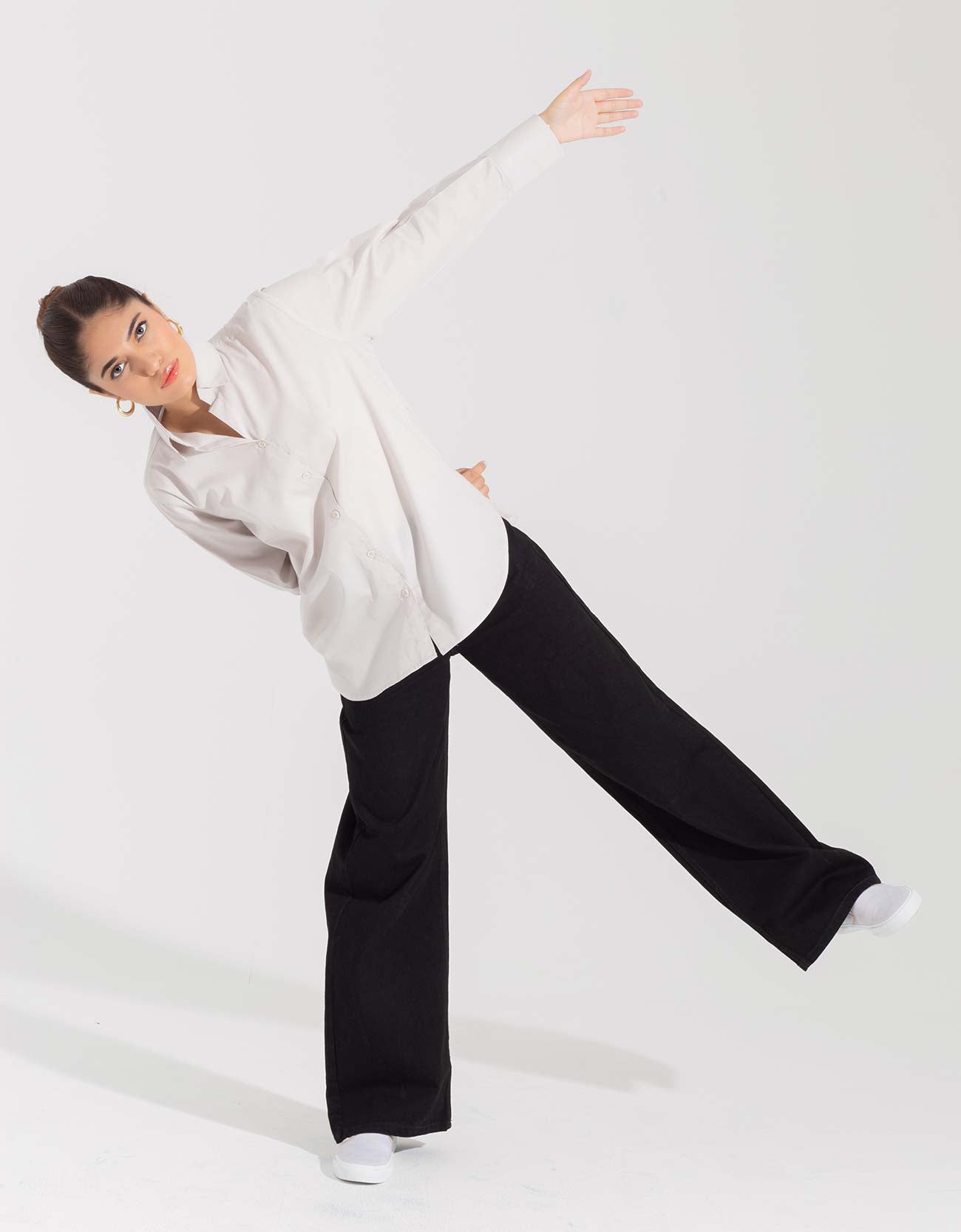 SHIRT WITH FOLDED BACK YOKE