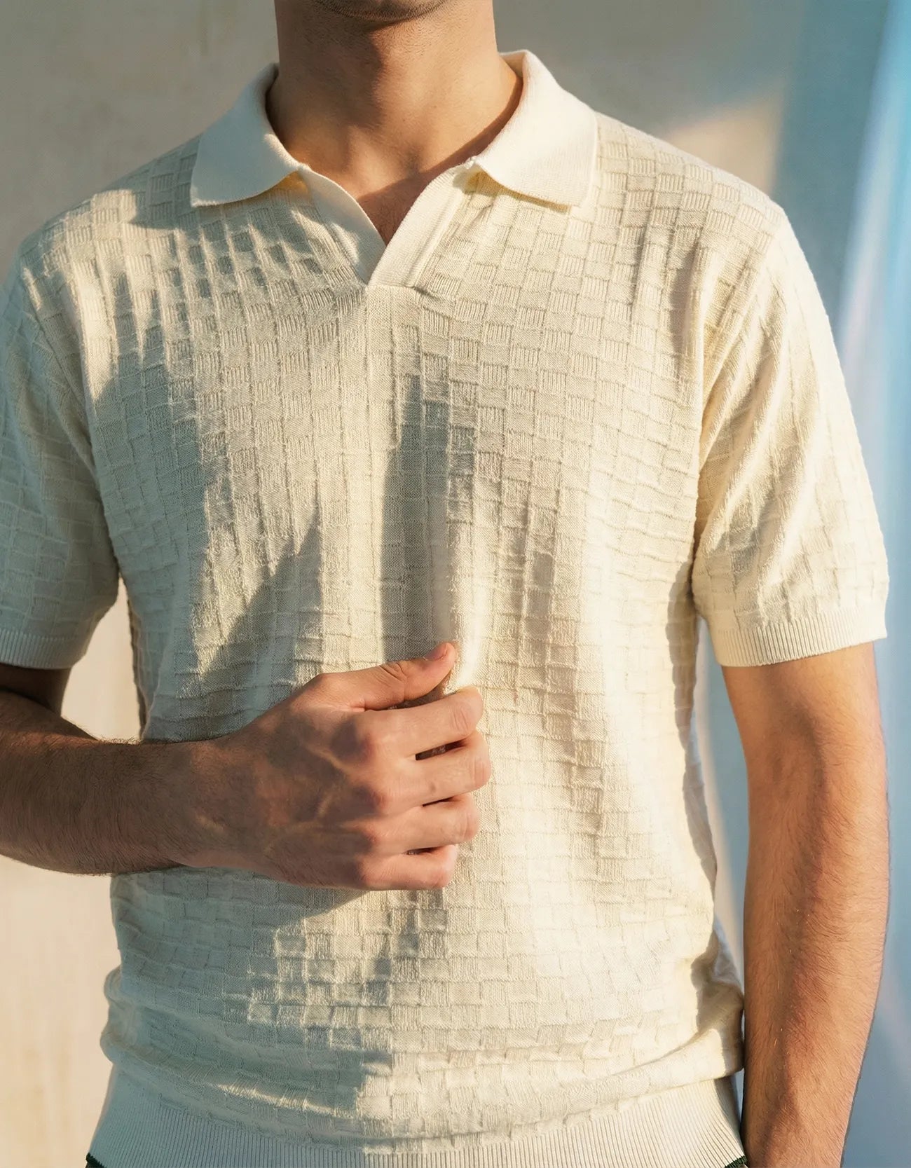 Ribbed Johnny Collar Polo