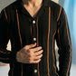 RIBBED TEXTURED CAMP COLLAR SHIRT