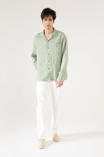 MUSLIN CAMP COLLAR SHIRT