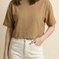 CROP TEXTURED TEE