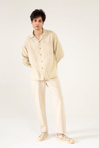 MUSLIN CAMP COLLAR SHIRT