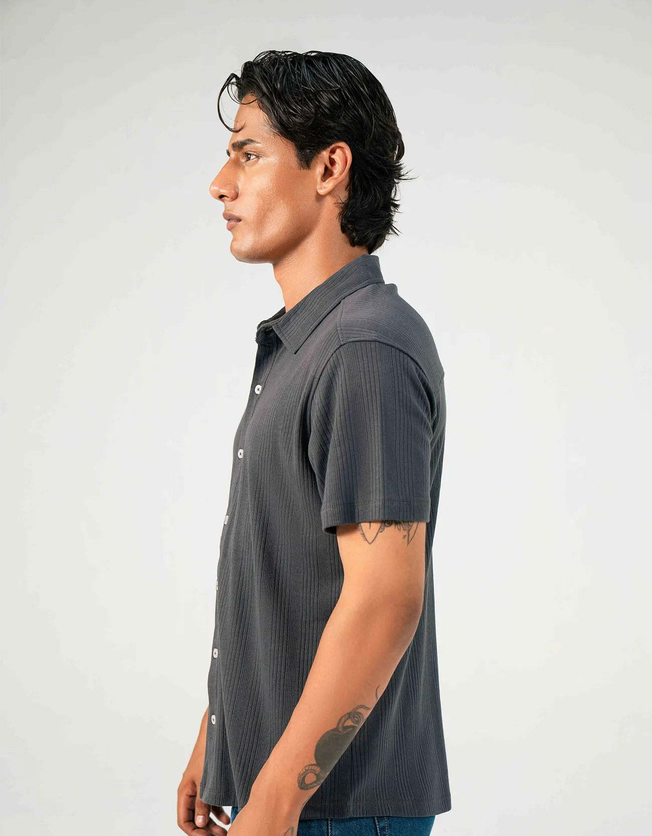 KNITTED BUTTON UP SHIRT