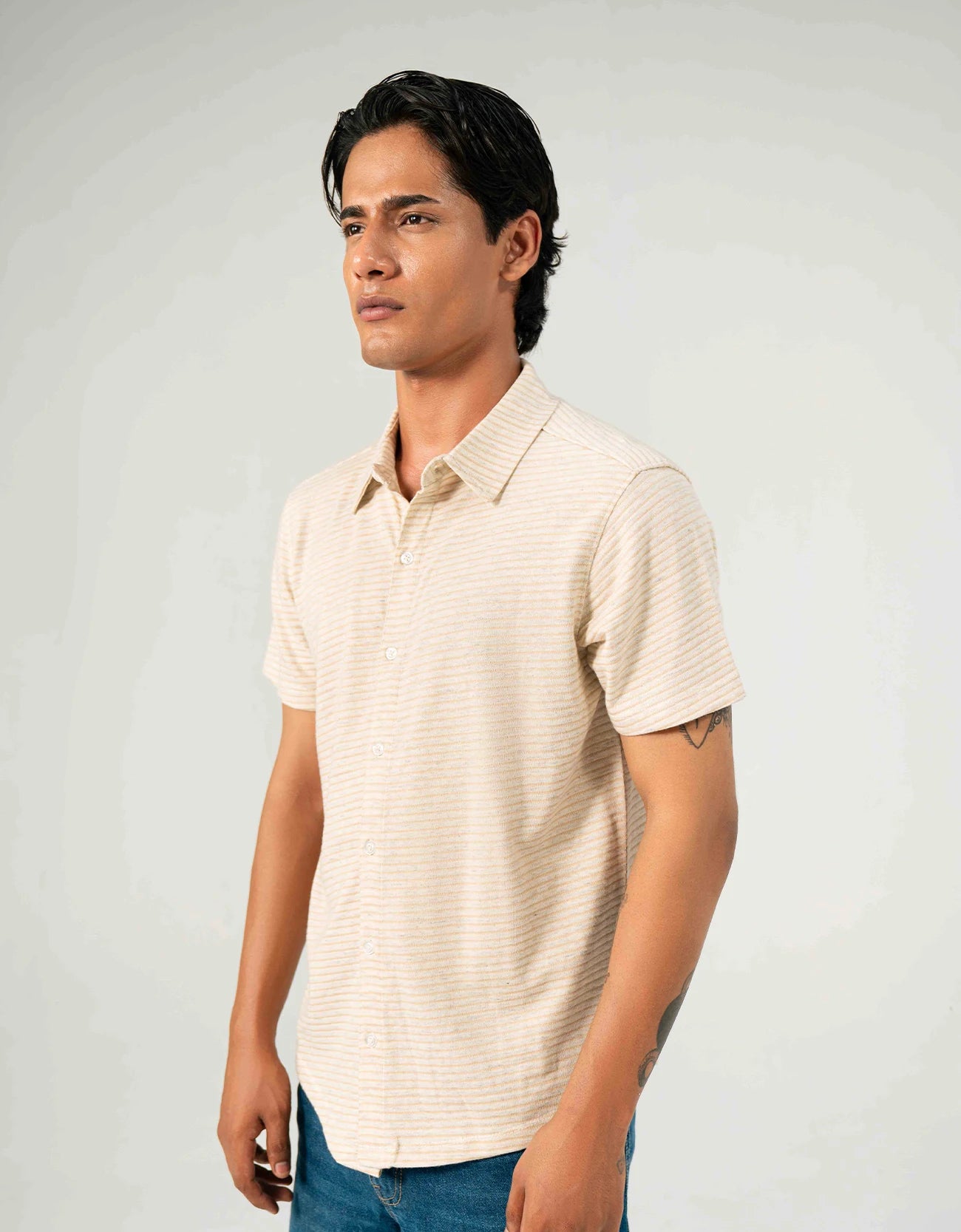 KNITTED BUTTON UP SHIRT