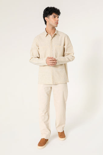 STRIPED PATCH POCKET SHIRT