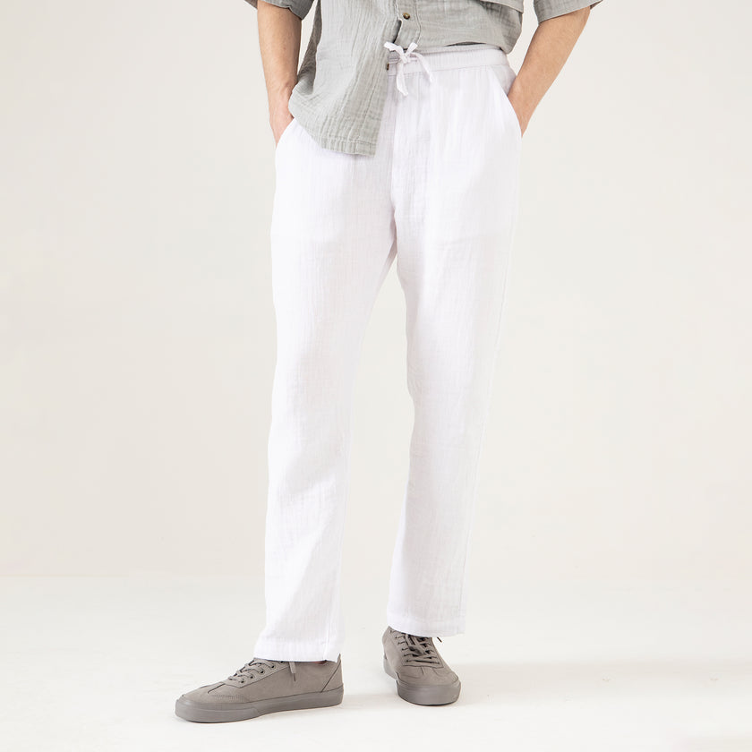 MUSLIN DRAWSTRING TROUSER