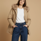 FAUX FUR HOODED PUFFER