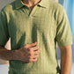 RIBBED JOHNNY COLLAR POLO