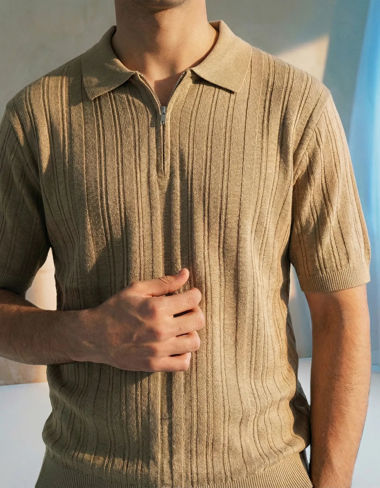 TEXTURED CRUSHED POLO