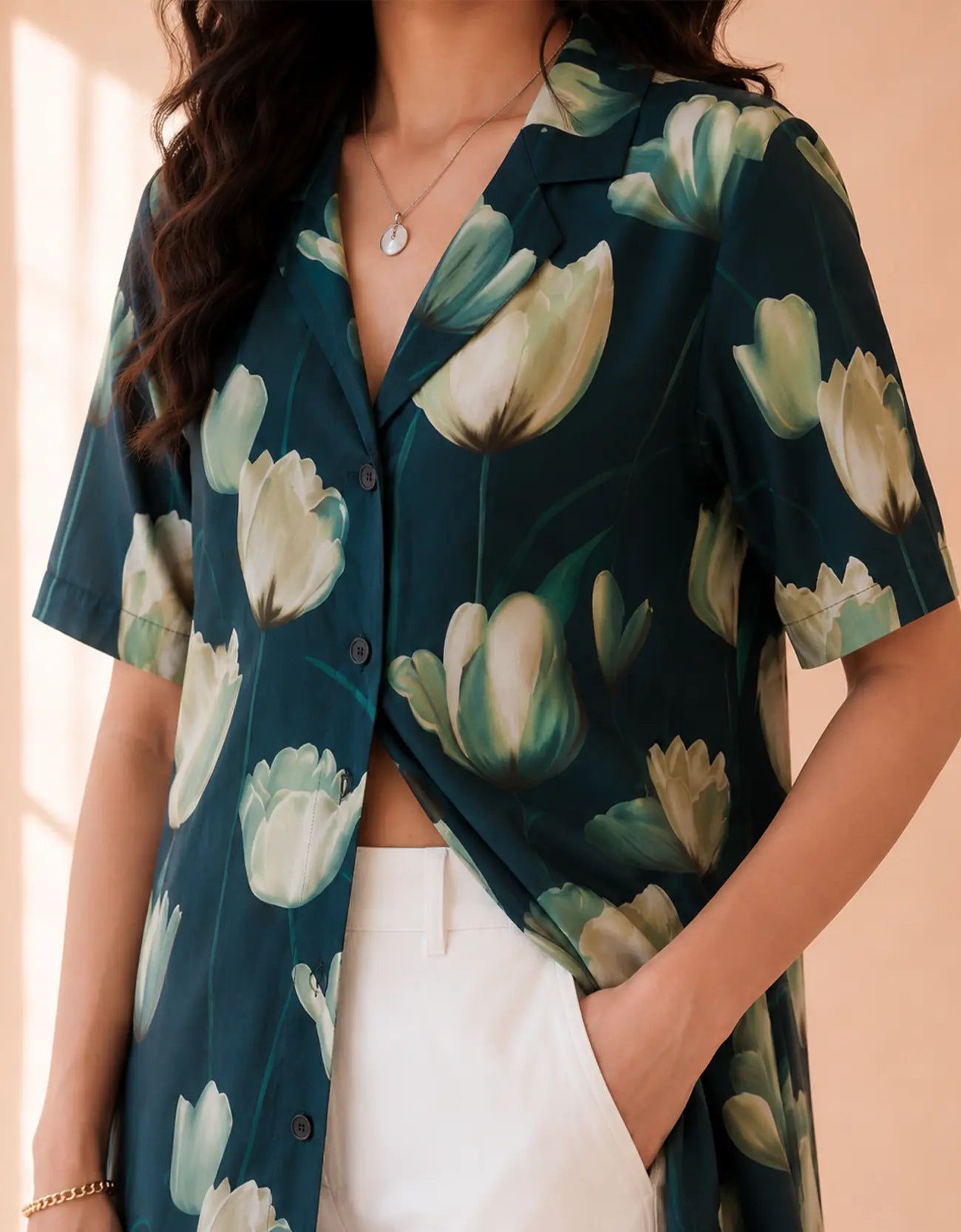 BUTTON DOWN SHIRT WITH SLEEVE