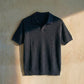RIBBED JOHNNY COLLAR POLO