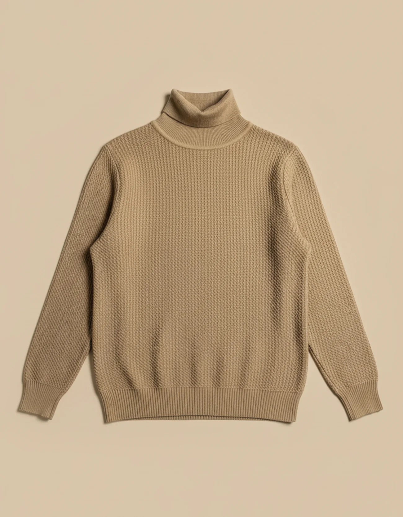 CHAVERON TEXTURED TURTLE NECK