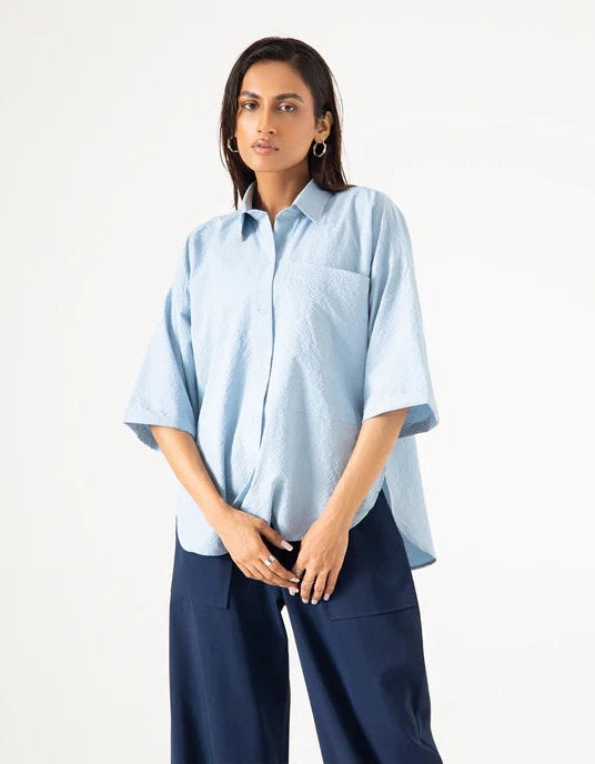 HALF SLEEVES PATCH POCKET SHIRT