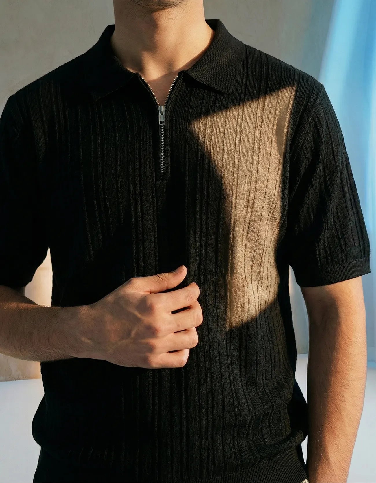 TEXTURED CRUSHED POLO