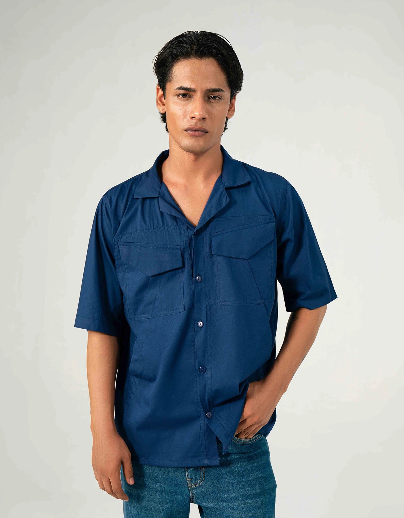 POPLIN FLAP POCKET SHIRT