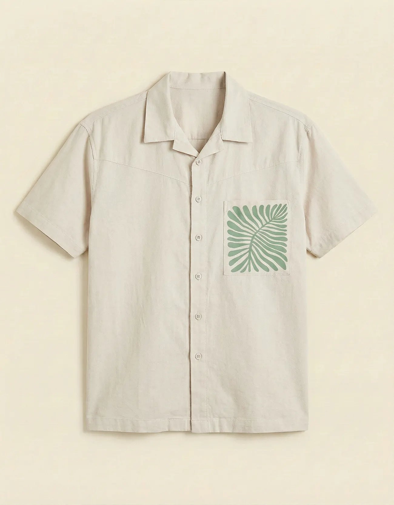 POPLIN PRINTED POCKET SHIRT