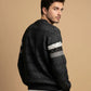 JACQUARD TEXTURED SWEATSHIRT