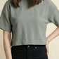 CROP TEXTURED TEE