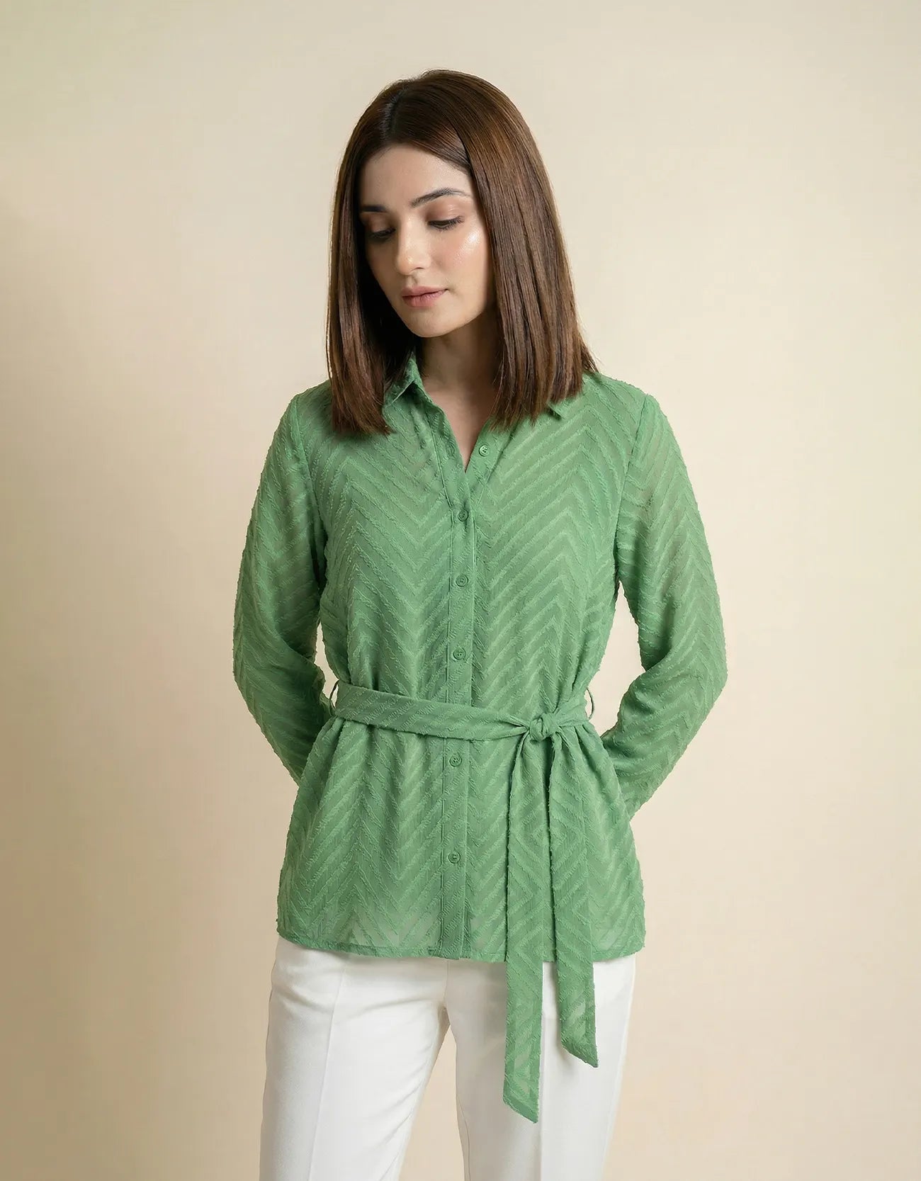 TEXTURED SHEAR SHIRT