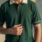 Knitted Contrast Collar Polo