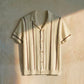 RIBBED TEXTURED CAMP COLLAR SHIRT