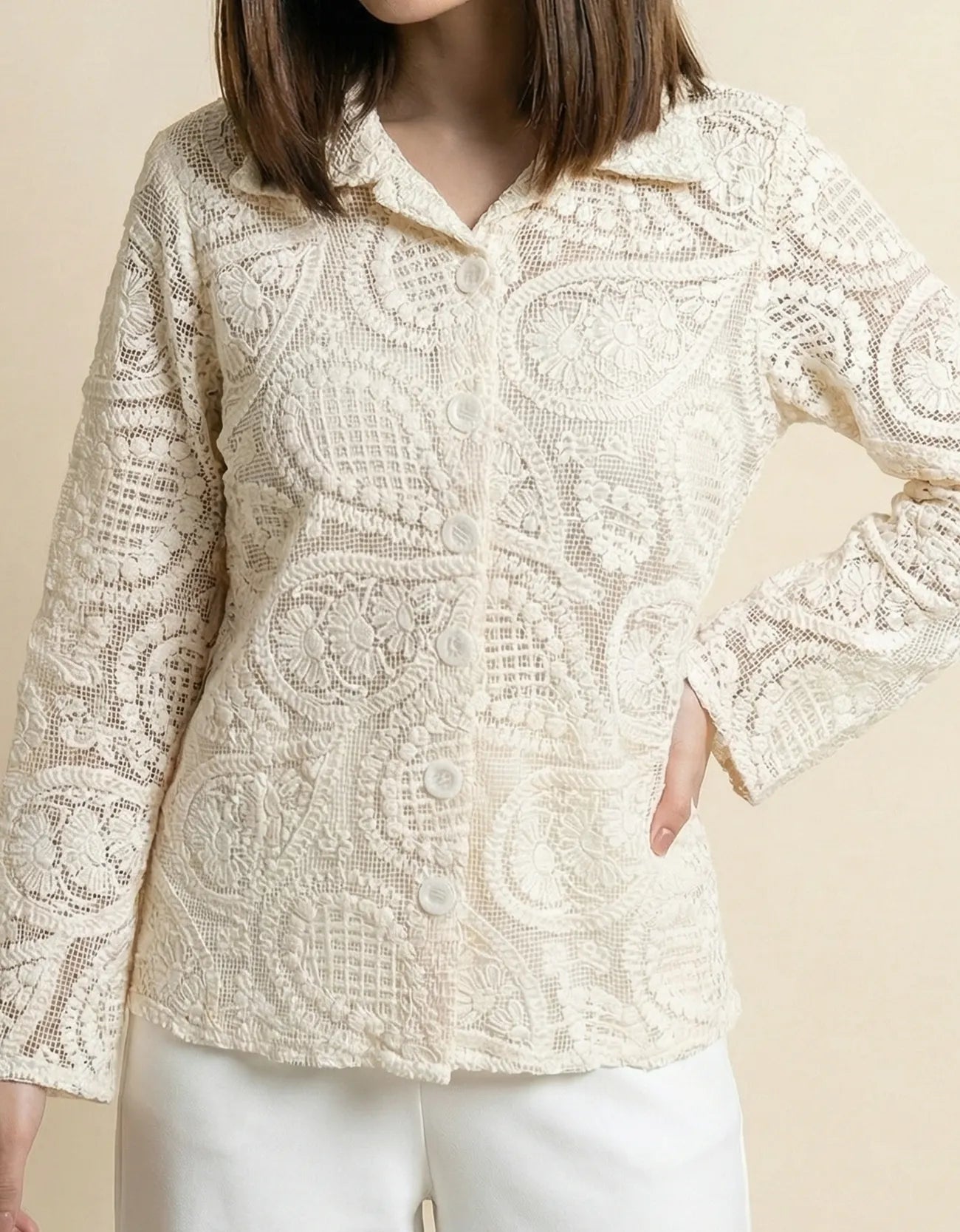 EMBROIDERED BUTTON DOWN SHIRT