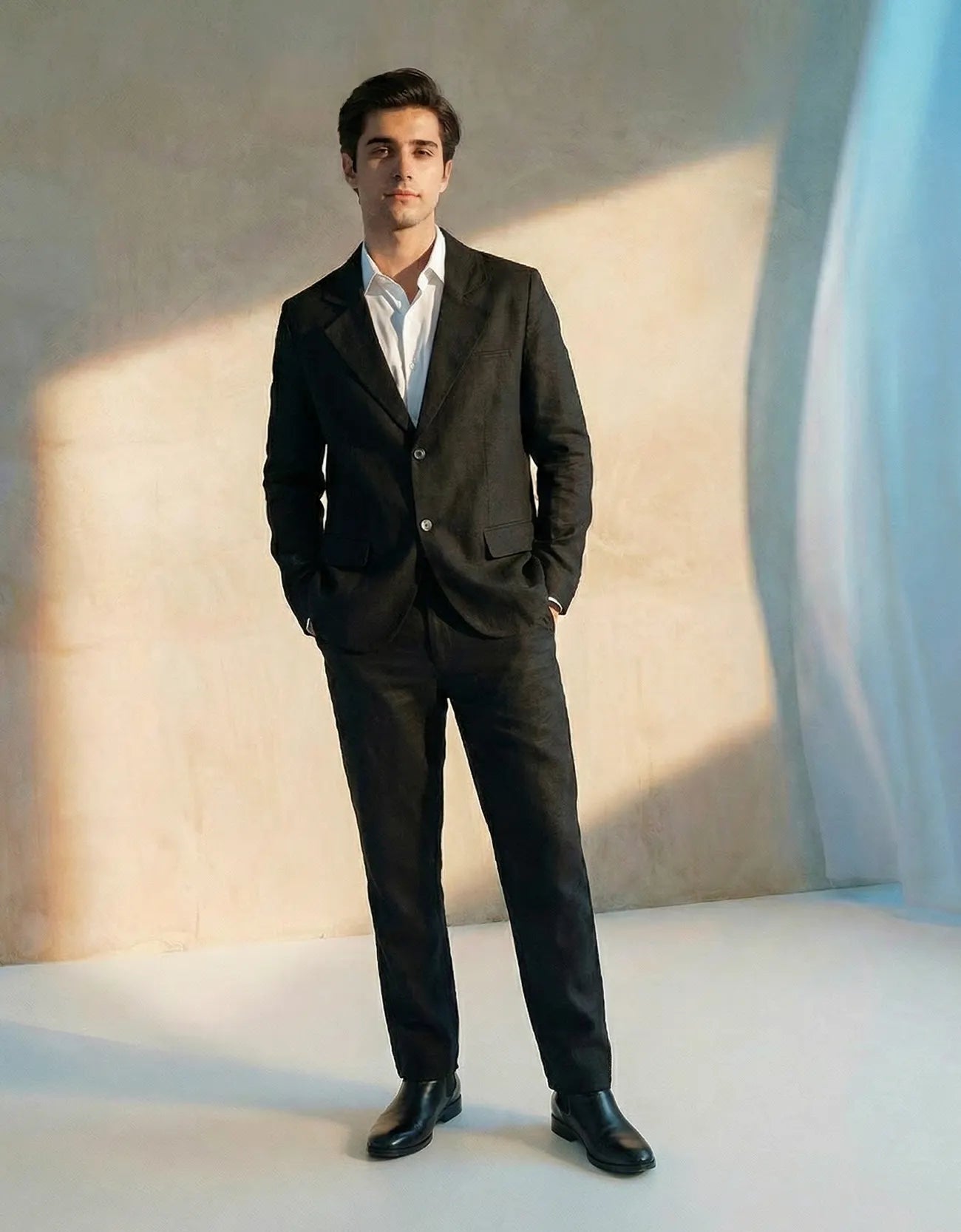 LINEN FLAP POCKET BLAZER