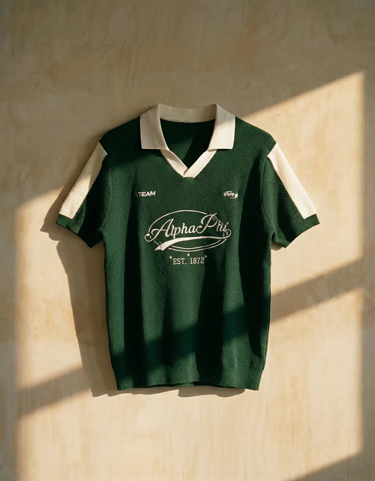 Printed Johnny Collar Polo