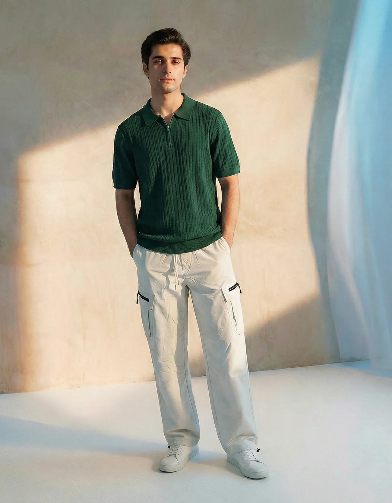 TEXTURED CRUSHED POLO