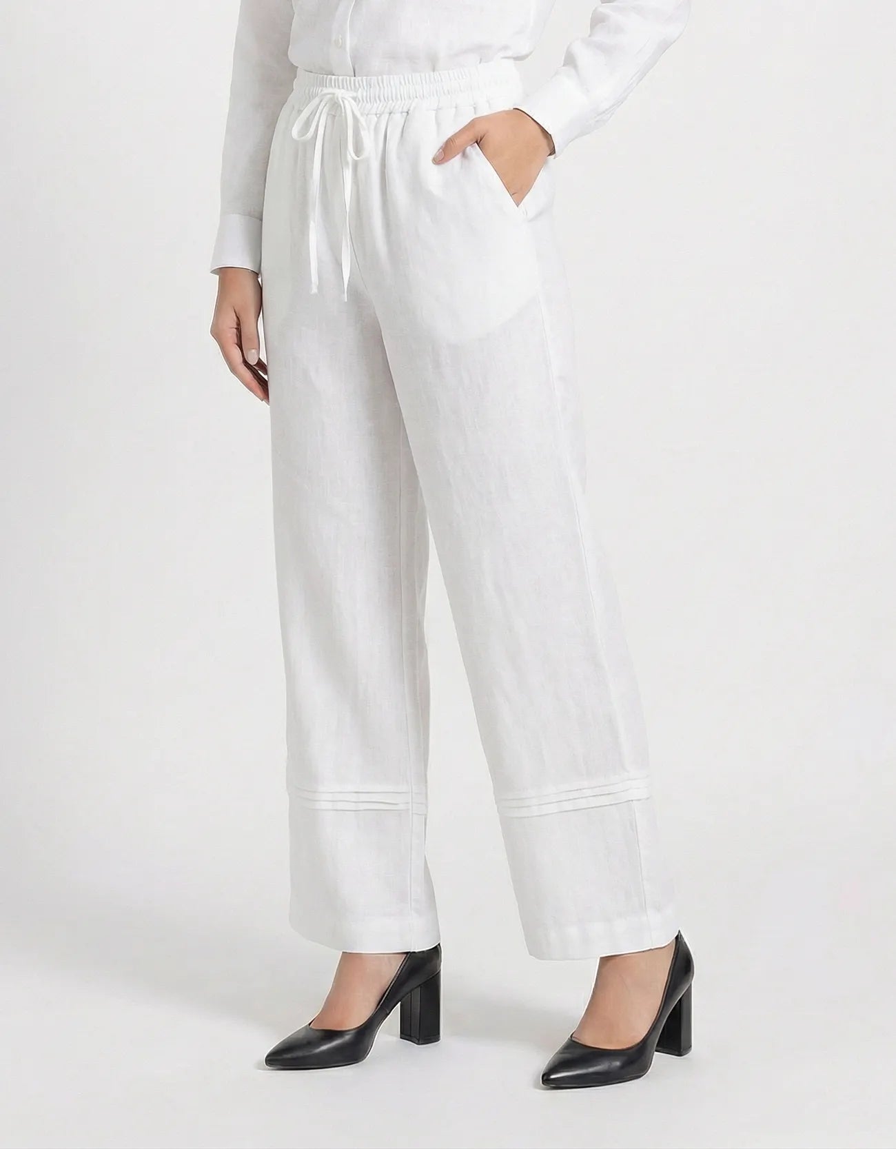 LINEN PLEATED CULOTTE