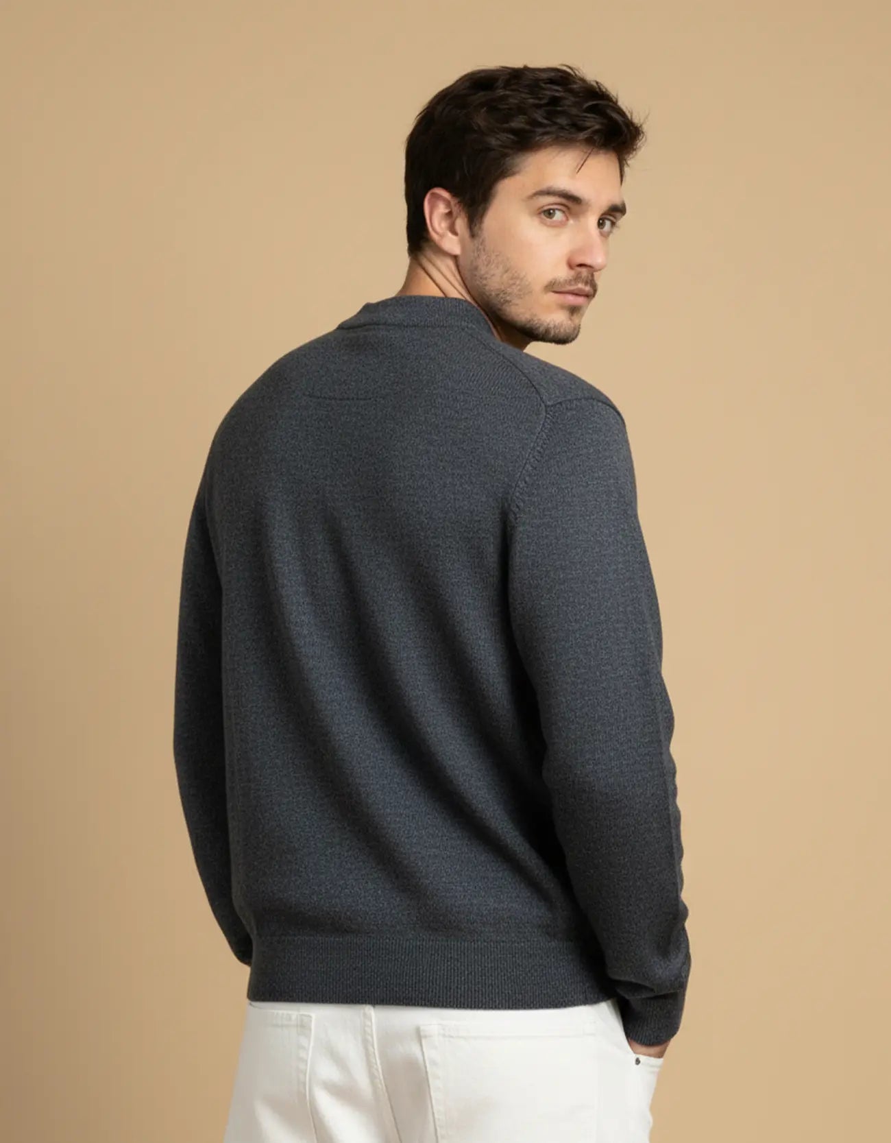 OXFORD TEXTURED SWEATSHIRT