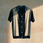 Knitted Textured Camp Collar Shirt