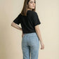 CROP TEXTURED TEE