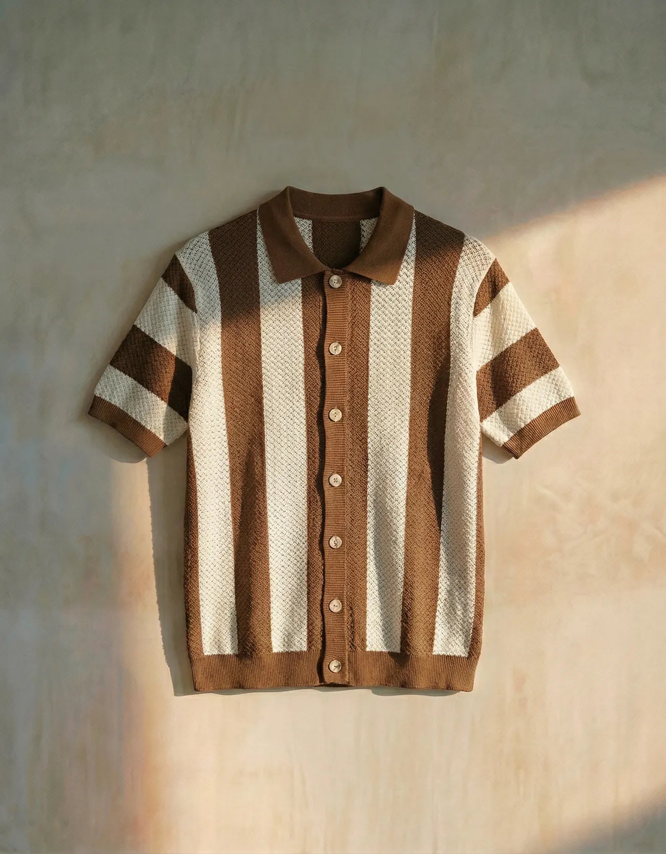 JACQUARD TEXTURE KNITTED SHIRT