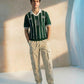STRIPPED JOHNNY COLLAR POLO