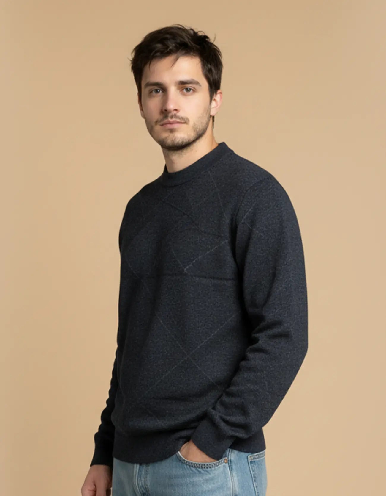 OXFORD TEXTURED SWEATSHIRT
