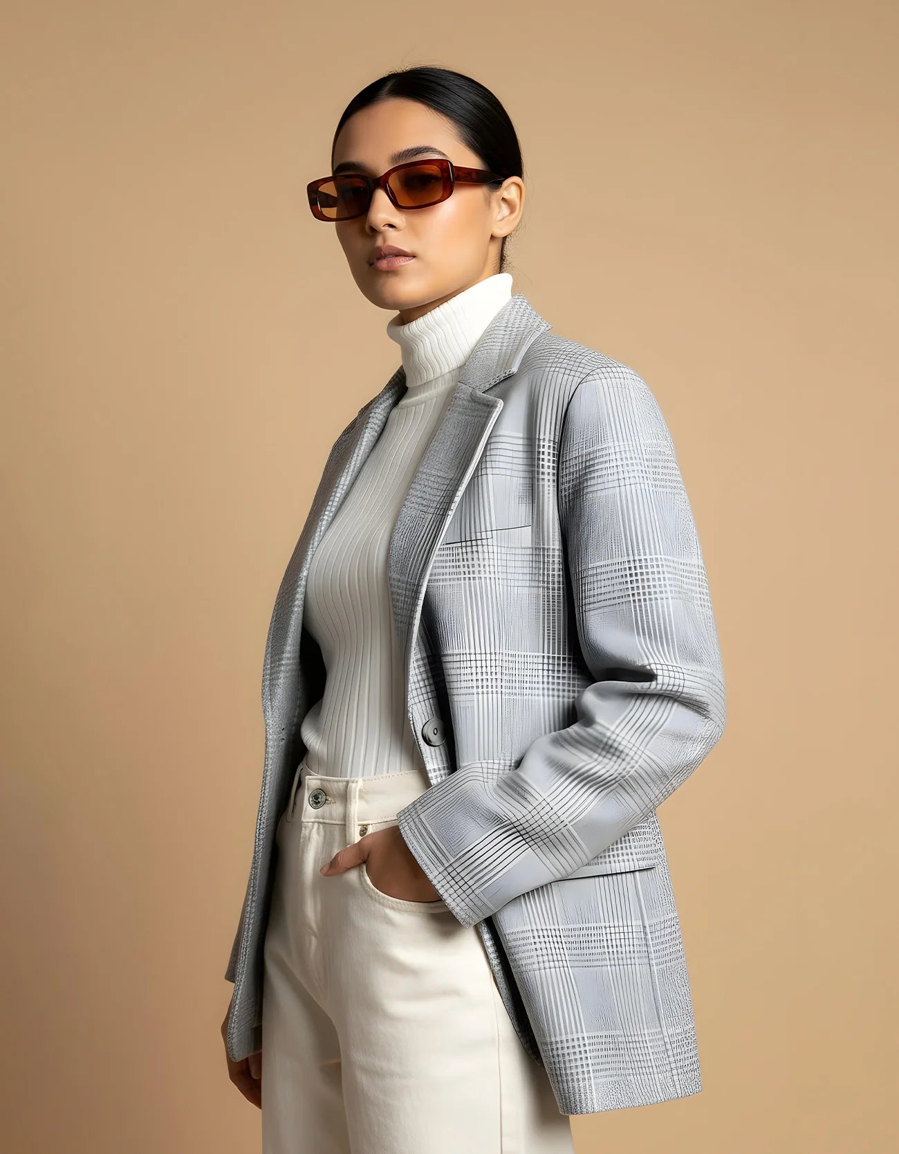 WOOLEN FLAP POCKET BLAZER