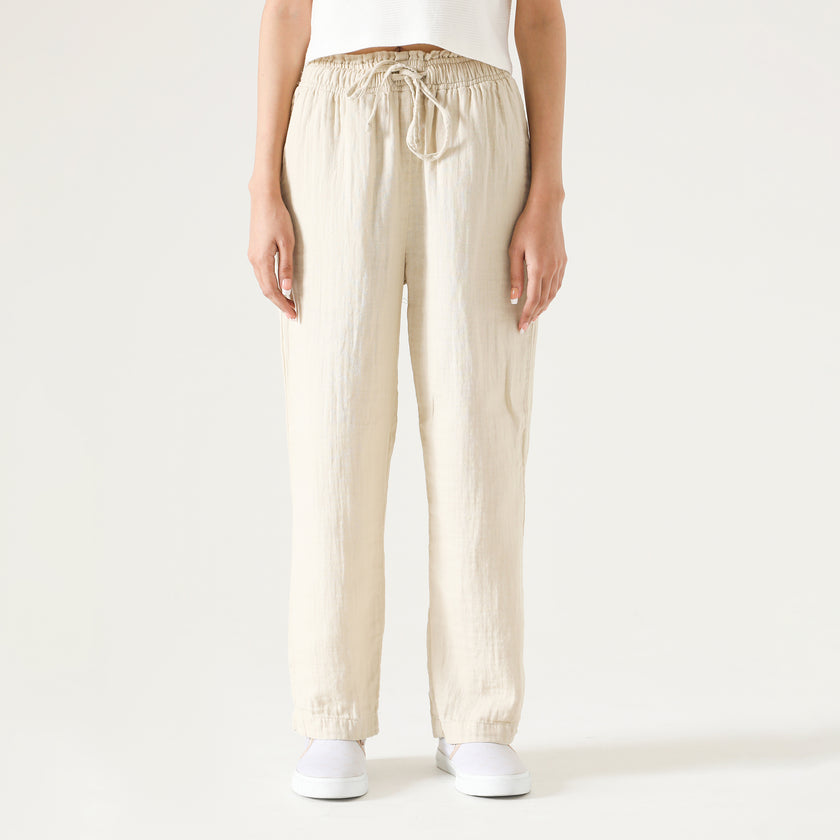 MUSLIN PAPERBAG TROUSER